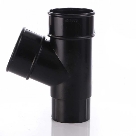 Black Round Downpipe Branch 