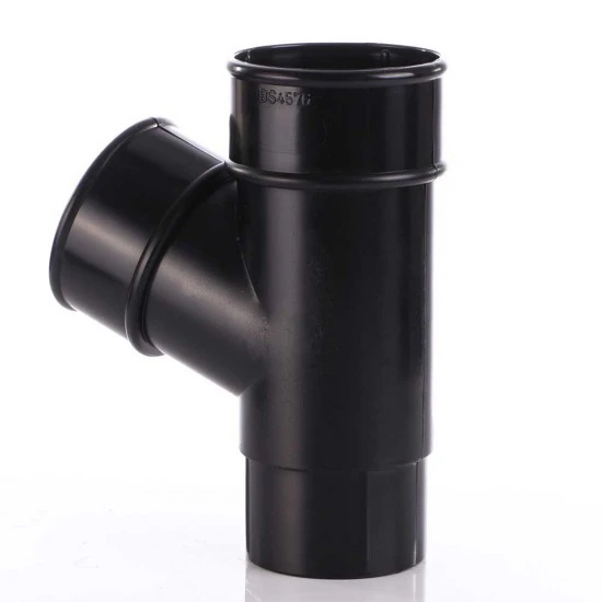 Black Round Downpipe Branch 