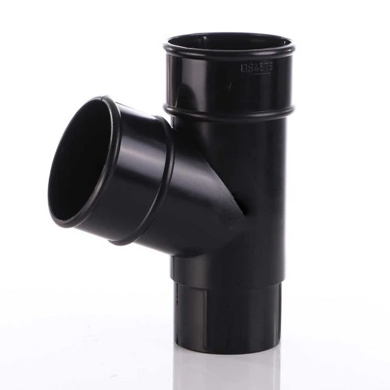 Black Round Downpipe Branch 