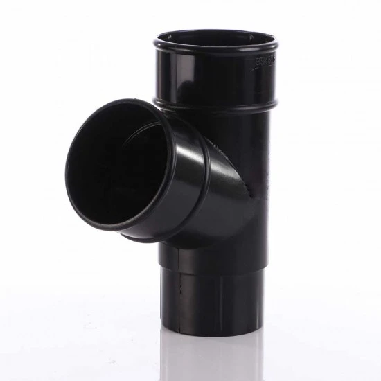Black Round Downpipe Branch 