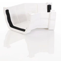 White Ogee Gutter 135° Corner