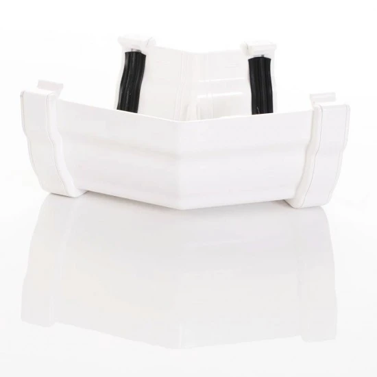 White Ogee Gutter 135° Corner