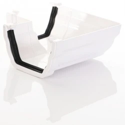 White Ogee Gutter 90° Corner