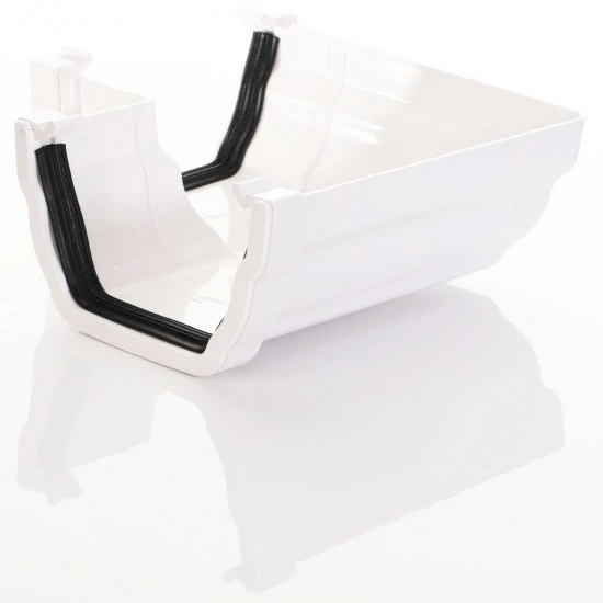 White Ogee Gutter 90° Corner