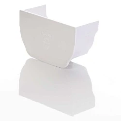 White Ogee Gutter Stop End Internal