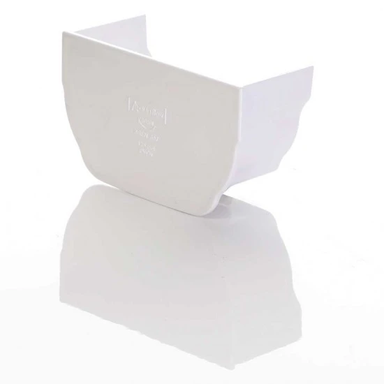 White Ogee Gutter Stop End Internal White Ogee Gutter Stop End Internal
