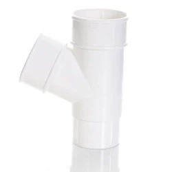 White Round Downpipe Branch (AY1W) White Round Downpipe Branch (AY1W)