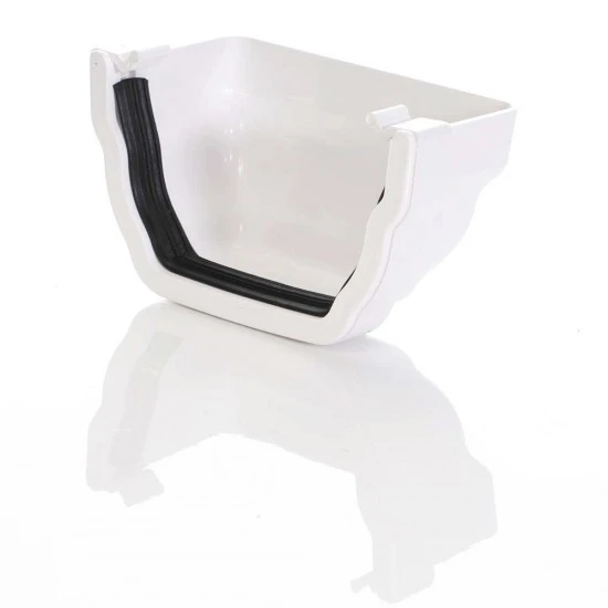 White Ogee Gutter Stop End External White Ogee Gutter Stop End External