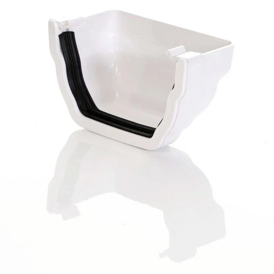 White Ogee Gutter Stop End External White Ogee Gutter Stop End External
