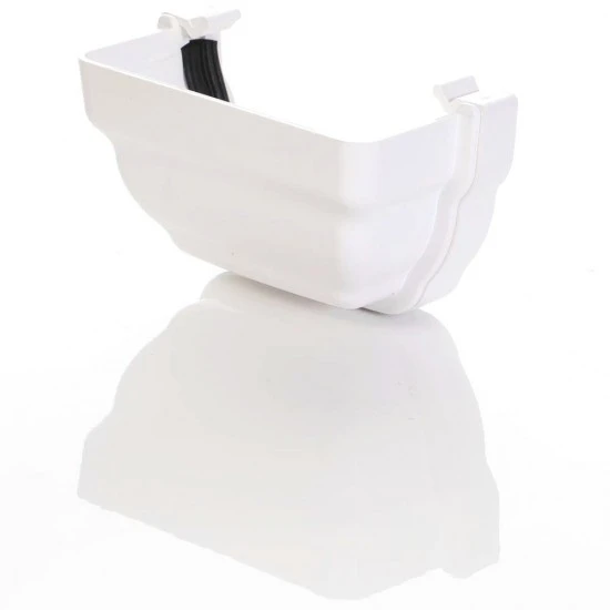 White Ogee Gutter Stop End External White Ogee Gutter Stop End External