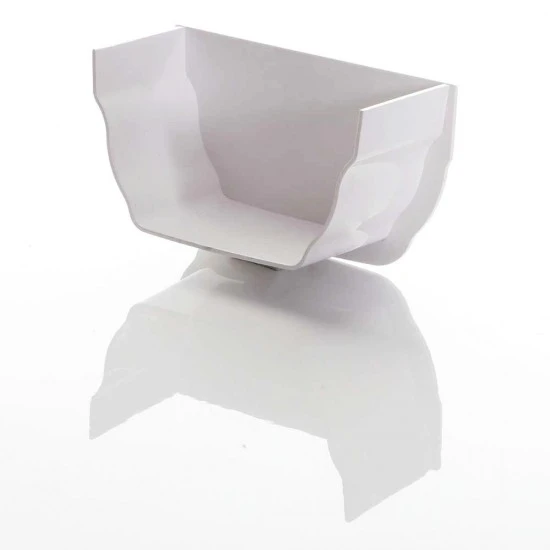 White Ogee Gutter Stop End Internal White Ogee Gutter Stop End Internal