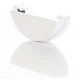 White Round Gutter External Stop End 