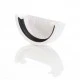 White Round Gutter External Stop End 