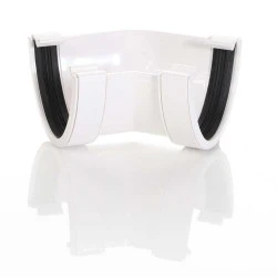 White Half Round Gutter 135º Angle (RA2W)