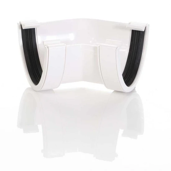 White Half Round Gutter 135º Angle (RA2W)