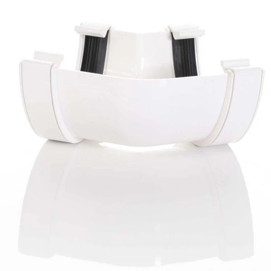 White Half Round Gutter 135º Angle (RA2W)