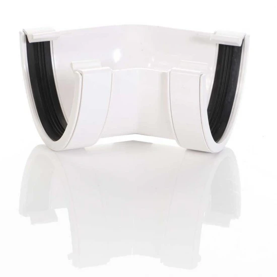 White Half Round Gutter 135º Angle (RA2W)