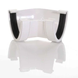 White Half Round Gutter 135º Angle (RA2W)