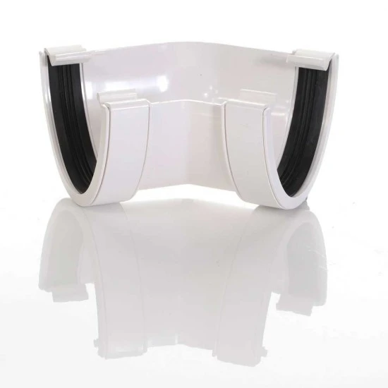White Half Round Gutter 135º Angle (RA2W)