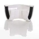 White Half Round Gutter 135º Angle (RA2W)