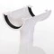  White Guttering Round In Line Running Outlet 