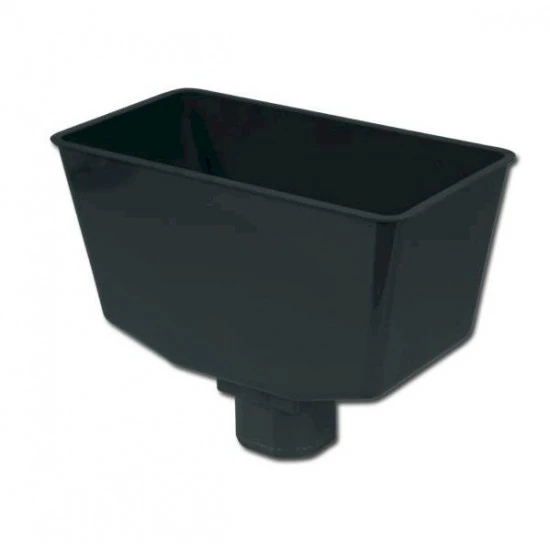 Graphite  Grey Square Round Hopper Head