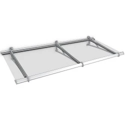Steel Extendable Real Glass Safety Canopy (Base Unit)
