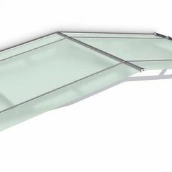 Pro Pitched Door Canopy 1900 x 910 Frosted Green Acrylic