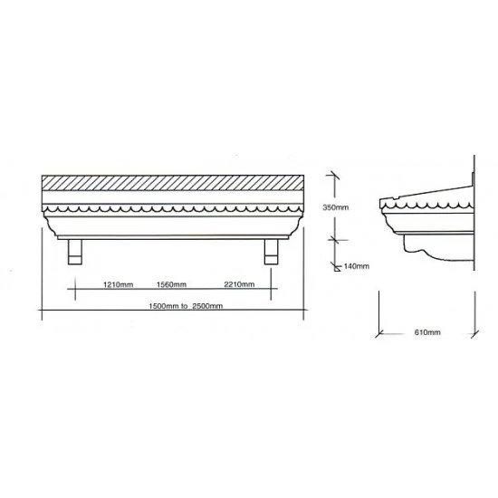 Ripley GRP Overdoor Canopy Ripley GRP Overdoor Canopy