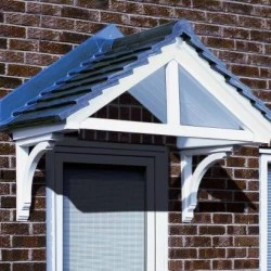 The Cheltenham GRP Over Door Canopy White