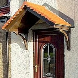 The Cheltenham GRP Over Door Canopy Woodgrain
