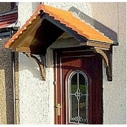 The Cheltenham GRP Over Door Canopy Woodgrain