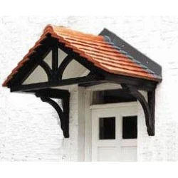 The Cheltenham GRP Over Door Canopy Woodgrain