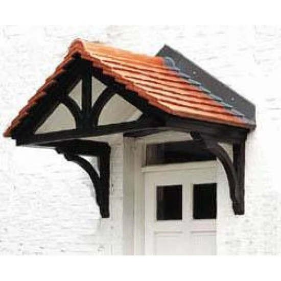 The Cheltenham GRP Over Door Canopy Woodgrain The Cheltenham GRP Over Door Canopy Woodgrain