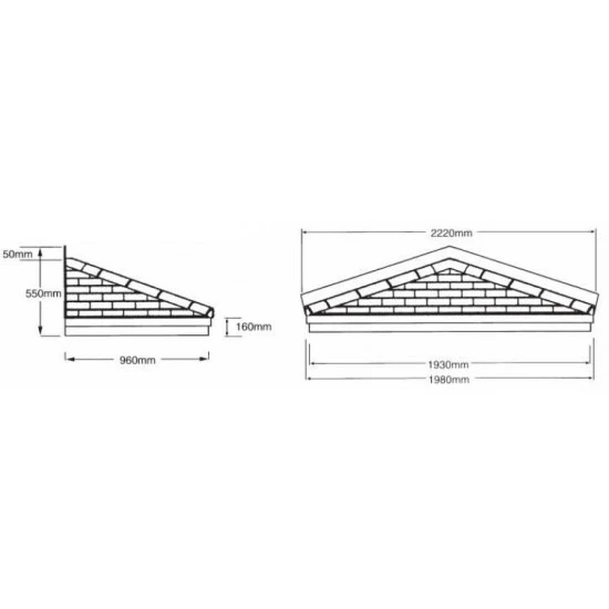 Suffolk GRP Overdoor Canopy Suffolk GRP Overdoor Canopy