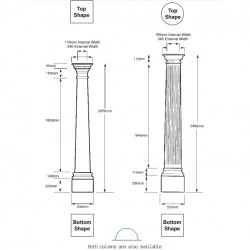 Lightweight Decorative Columns - Plain Finish