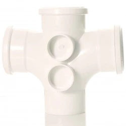 Soil pipe 92.5º Double Branch White