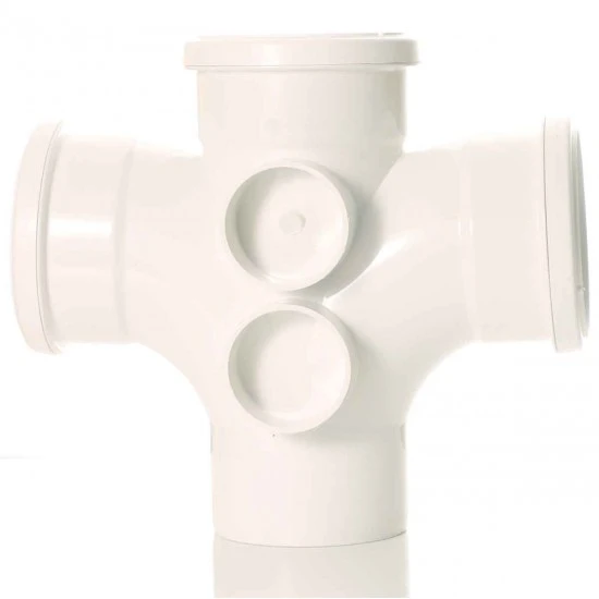 Soil pipe 92.5º Double Branch White
