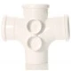 Soil pipe 92.5º Double Branch White
