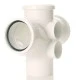 Soil pipe 92.5º Double Branch White