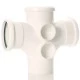 Soil pipe 92.5º Double Branch White