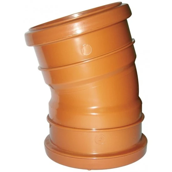 Terracotta 160mm Soil Pipe 15° Bend Double Socket 6D567