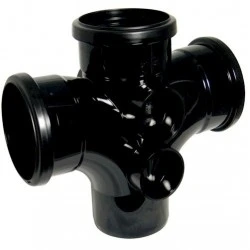 Soil Pipe 92.5º Black Double Branch Soil Pipe 92.5º Black Double Branch