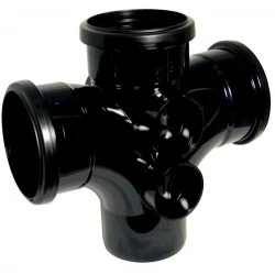 Soil Pipe 92.5º Black Double Branch Soil Pipe 92.5º Black Double Branch