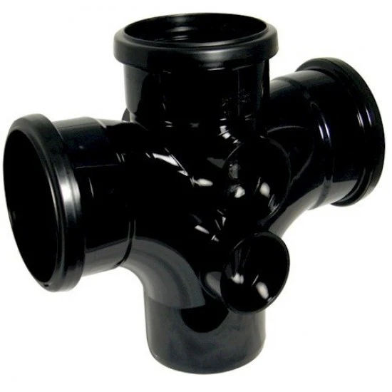 Soil Pipe 92.5º Black Double Branch