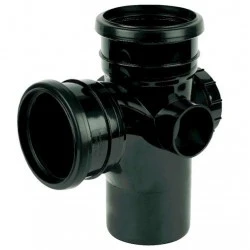 Soil Pipe  92.5º Access Branch Black 