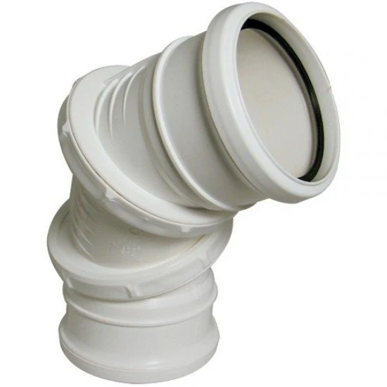 White 110mm Adjustable Bend 0-90º 
