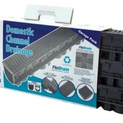 FloDrain Garage Channel drainage Pack Galvanised 125mm x 1040mm