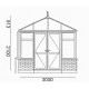 Conservatory 3.0m  x 3.0m Edwardian On Dwarf Walls