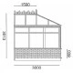 Conservatory 3.0m  x 3.0m Edwardian On Dwarf Walls